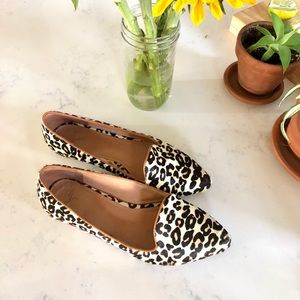 Joie Leopard Print Pointed Toe Flats